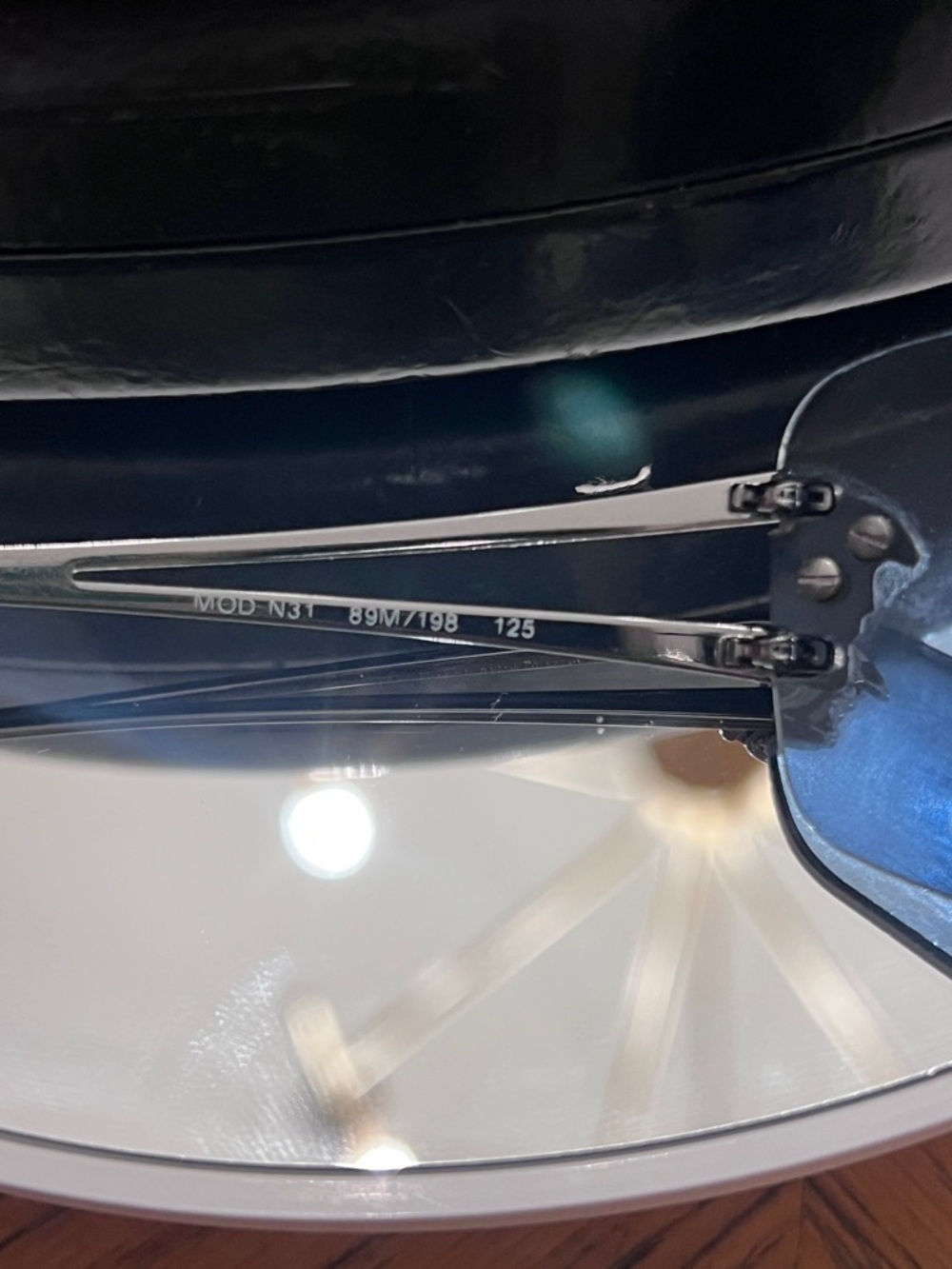 Versace Medusa Dark Blue Rimless Shield Sunglasses Y2K w/Auth. Card - Picture 8 of 10